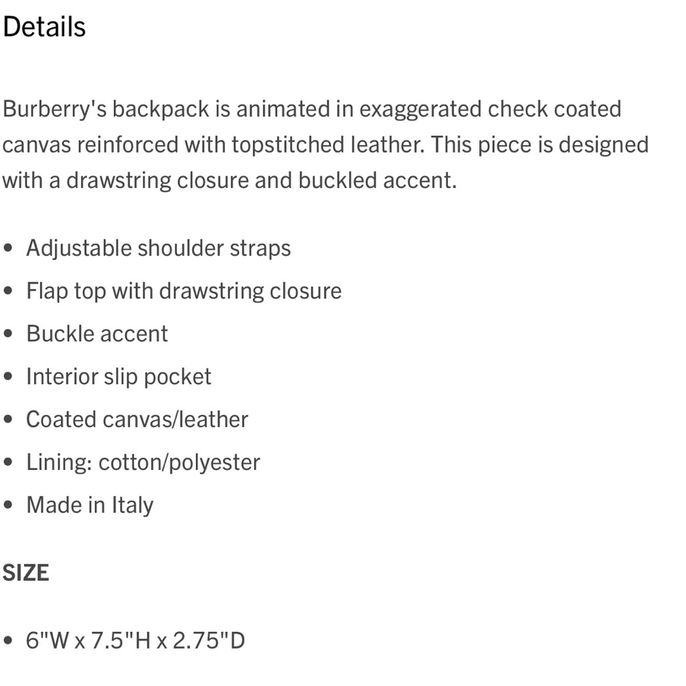 Burberry Micro Check Coated Canvas Backpack - Picture 5 of 5